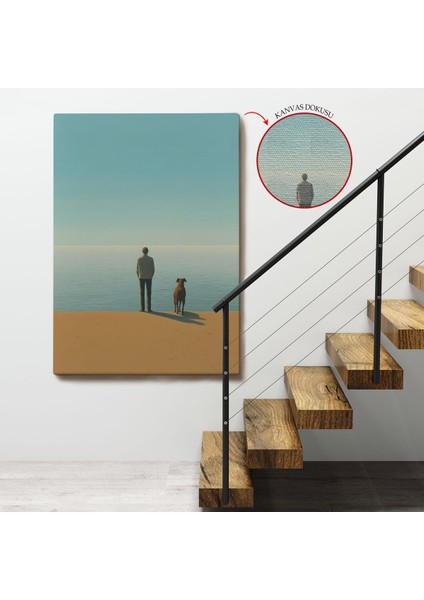 Sahilde Tefekkür Eden Adam TABLOSU-7509 fırsatları