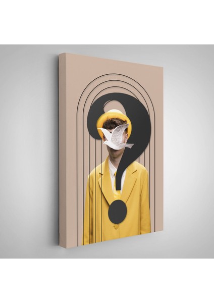 Yüzünde Kuş Olan Adam Pop Art TABLO-7848