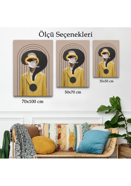 Yüzünde Kuş Olan Adam Pop Art TABLO-7848