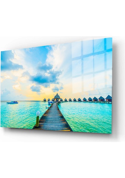 Doğa, Manzara 3D Dekoratif Baskı Yatay Cam Tablo 01