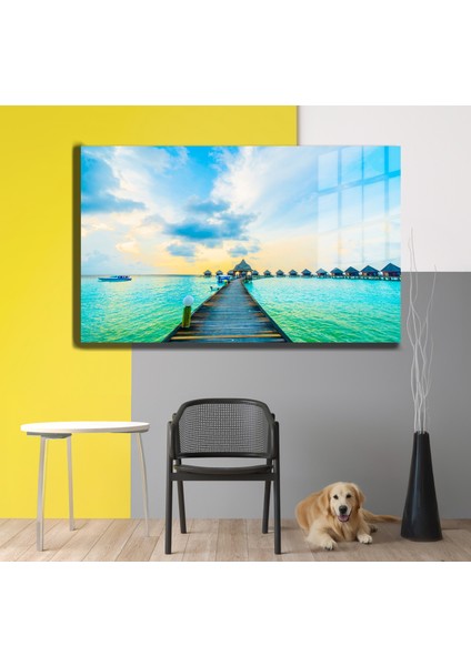 Doğa, Manzara 3D Dekoratif Baskı Yatay Cam Tablo 01 fiyatları