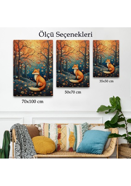 Soyut Ormandaki Sarı Tilki TABLOSU-7527
