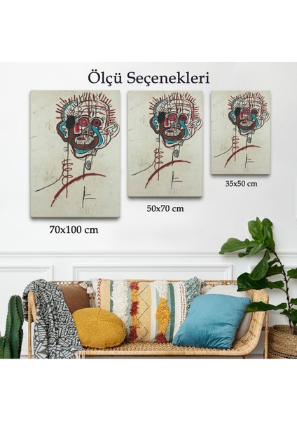 Çerçeveli Jean-Michel Basquiat - Isimsiz Tablo - UNTITLED-7441