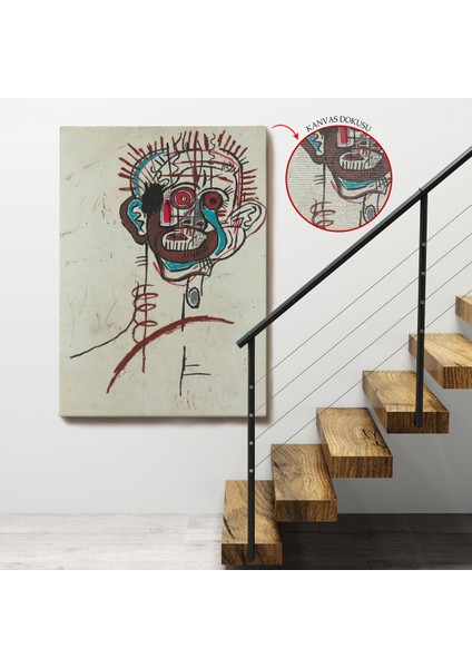 Çerçeveli Jean-Michel Basquiat - Isimsiz Tablo - UNTITLED-7441