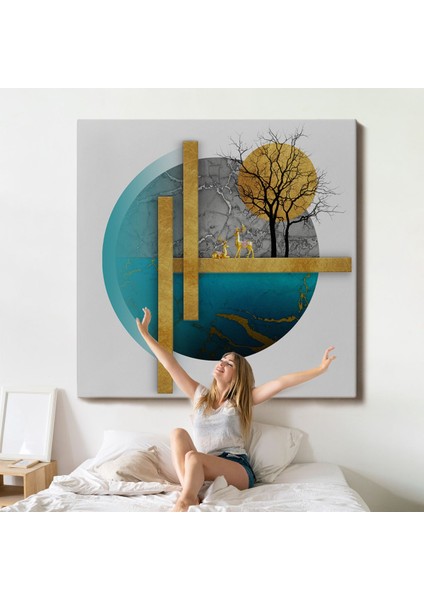 Soyut Geometri Dekoratif TABLOSU-8308 indirimleri