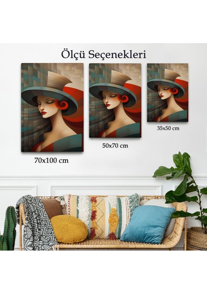 Vintage Güzel Kadın TABLOSU-7523