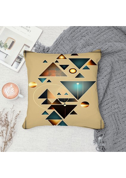 Çift Taraf Baskılı Gizli Di Özel Tasarım Süet Dokulu Kırlent Kılıfı Takımı 70