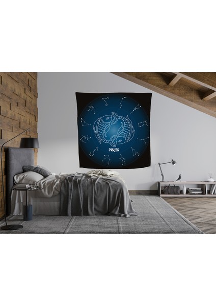 Bohem,yoga, Meditasyon,burçlar ve Mandala Temalı, Duvar Örtüsü 40