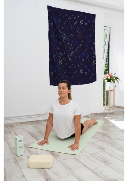Bohem,yoga, Meditasyon,burçlar ve Mandala Temalı, Duvar Örtüsü 89