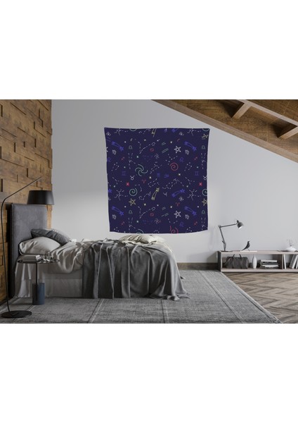 Bohem,yoga, Meditasyon,burçlar ve Mandala Temalı, Duvar Örtüsü 89