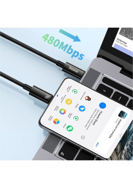 240W PD 3.1 Type-C to Type-C Kablo 1m – MacBook, Telefon ve Tablet Uyumlu