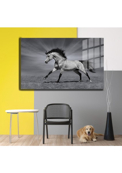 Eğlenceli Hayvanlar, Yapay Zeka Destekli, 3D Dekoratif Baskı Yatay Cam Tablo 219 modelleri