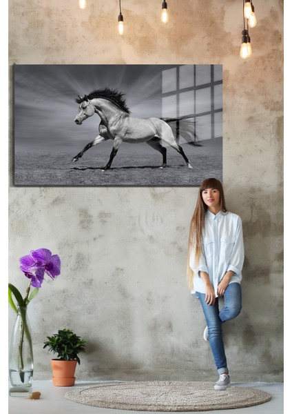 Eğlenceli Hayvanlar, Yapay Zeka Destekli, 3D Dekoratif Baskı Yatay Cam Tablo 219 fırsatları