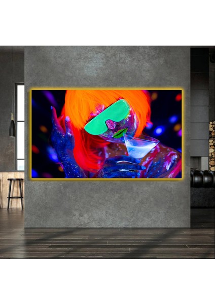 LED Işıklı Kanvas Tablo, 3D Dekoratif Baskılı Tablo Yapay Zeka Destekli Modern Tasarımlar 07