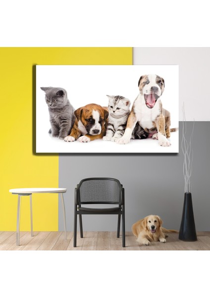 Eğlenceli Hayvanlar, Yapay Zeka Destekli, 3D Dekoratif Baskı Yatay Cam Tablo 470 modelleri