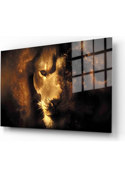 Eğlenceli Hayvanlar, Yapay Zeka Destekli, 3D Dekoratif Baskı Yatay Cam Tablo 53 fiyatları