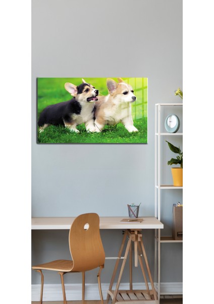 Eğlenceli Hayvanlar, Yapay Zeka Destekli, 3D Dekoratif Baskı Yatay Cam Tablo 120 indirimleri