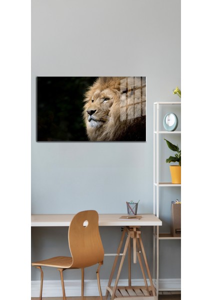 Eğlenceli Hayvanlar, Yapay Zeka Destekli, 3D Dekoratif Baskı Yatay Cam Tablo 649 indirimleri