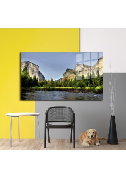 Eğlenceli Hayvanlar, Yapay Zeka Destekli, 3D Dekoratif Baskı Yatay Cam Tablo 565