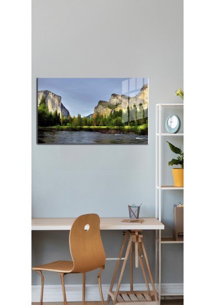 Eğlenceli Hayvanlar, Yapay Zeka Destekli, 3D Dekoratif Baskı Yatay Cam Tablo 565