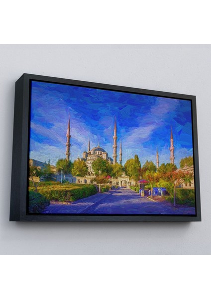 Çerçeveli Sultan Ahmet Camii Yağlıboya Görünüm Kanvas TABLO-3694 modelleri