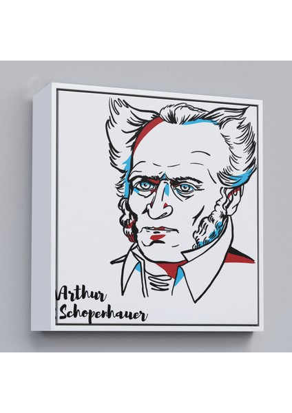 Çerçeveli Arthur Schopenhauer Dekoratif Kanvas TABLO-5821 fırsatları