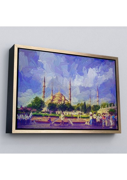 Çerçeveli Sultan Ahmet Camii Yağlıboya Görünüm Dekoratif Kanvas Duvar TABLOSU-3671 fiyatları