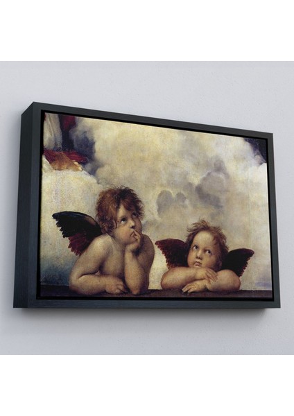 Çerçeveli Rafael’in Ünlü Melekleri Tablosu - Little ANGELS-6601