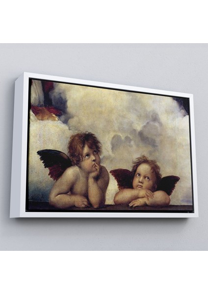 Çerçeveli Rafael’in Ünlü Melekleri Tablosu - Little ANGELS-6601