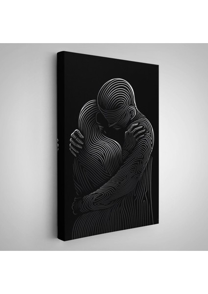 Linear Hug Sarılan Çift TABLOSU-7819