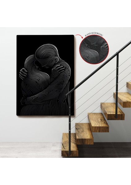 Linear Hug Sarılan Çift TABLOSU-7819 fırsatları