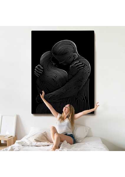 Linear Hug Sarılan Çift TABLOSU-7819 indirimleri