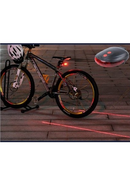 Lazer Güvenlik Şeritli Bisiklet Stop Lambası