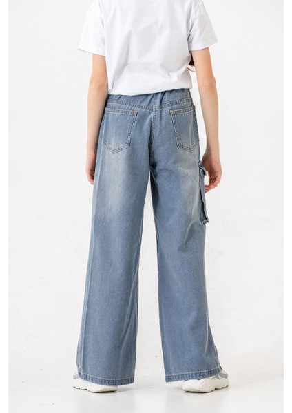 Kız Çocuk Cep Taşlı Kot Pantolon 2201 fırsatları