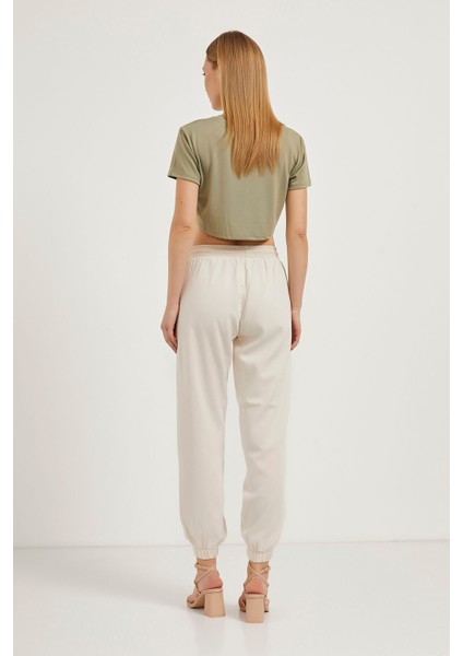 Tensel Paça Lastikli Cep Detaylı Pantolon modelleri