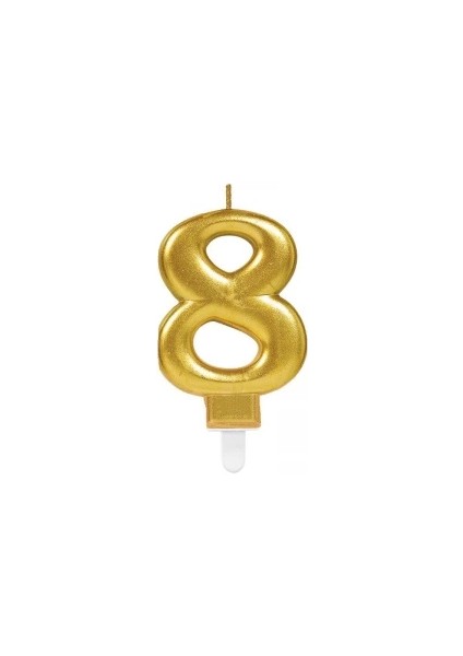 8 Rakam Mum Gold Renk - MCT7818-5565