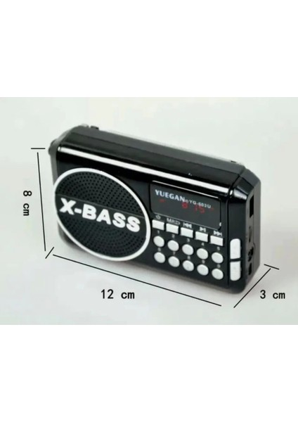 Mini Cep Fm Radyo Dijital Göstergeli Jtec Şarjlı - MCT7623-8174