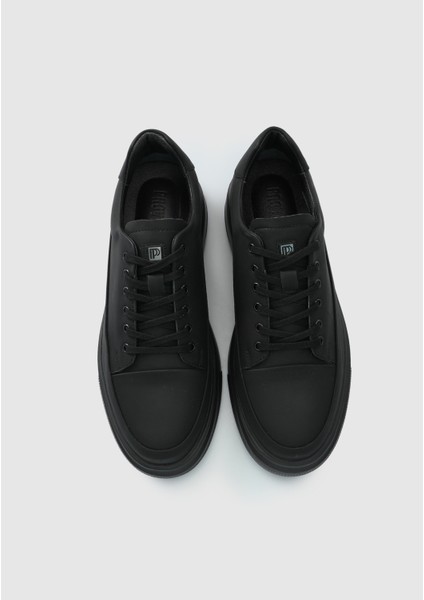 Siyah Deri Erkek Sneaker indirimleri