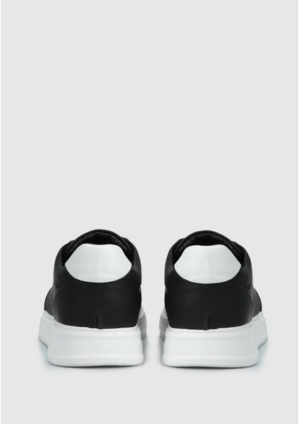 Siyah Deri Erkek Sneaker fırsatları