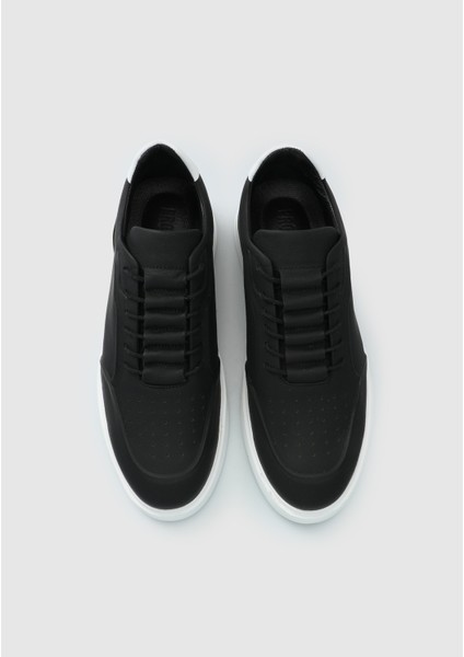 Siyah Deri Erkek Sneaker indirimleri