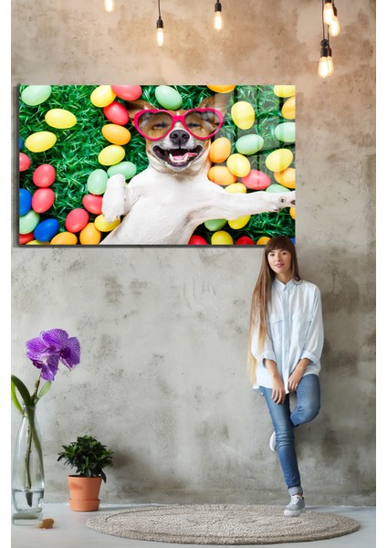 Eğlenceli Hayvanlar, Yapay Zeka Destekli, 3D Dekoratif Baskı Yatay Cam Tablo 402 fırsatları