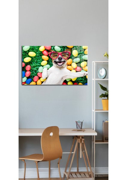 Eğlenceli Hayvanlar, Yapay Zeka Destekli, 3D Dekoratif Baskı Yatay Cam Tablo 402 indirimleri