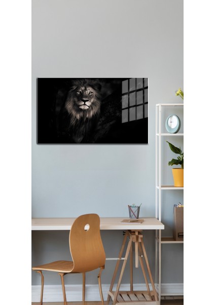 Eğlenceli Hayvanlar, Yapay Zeka Destekli, 3D Dekoratif Baskı Yatay Cam Tablo 20 indirimleri