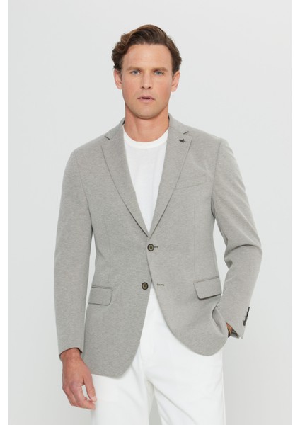 360 Her Yöne Esneyen Pamuklu Slim Fit Dar Kesim Armürlü Blazer Ceket modelleri