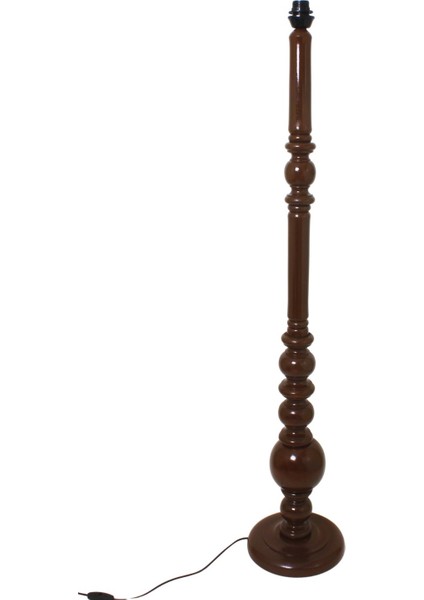 Klasik Vintage Ahşap Lambader Ayak Koyu Kahve Meşe Rengi 140 cm LA55786
