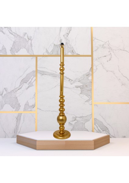 Ahşap Gold Lambader Ayak Vintage Model 140 cm LA77821