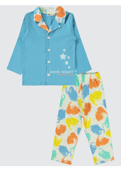 Erkek Çocuk Pijama Takımı 2-5 Yaş Mavi