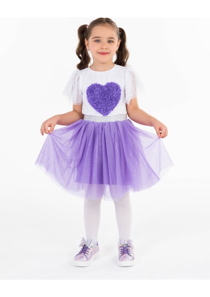 Kız Çocuk Tütü Etek 4-9 Yaş Lila