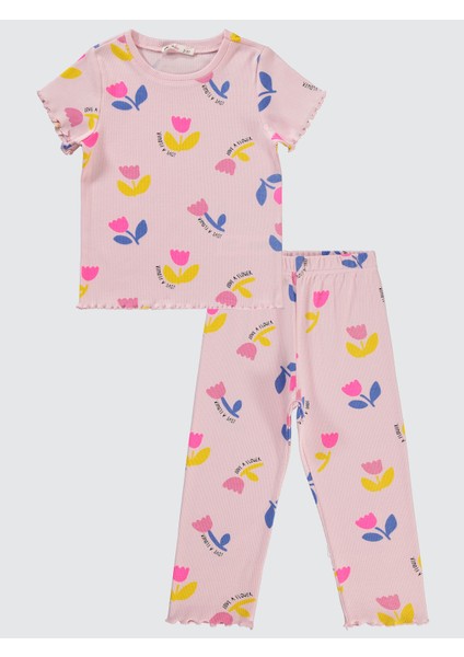 Kız Çocuk Pijama Takımı 2-5 Yaş Gül Pembe