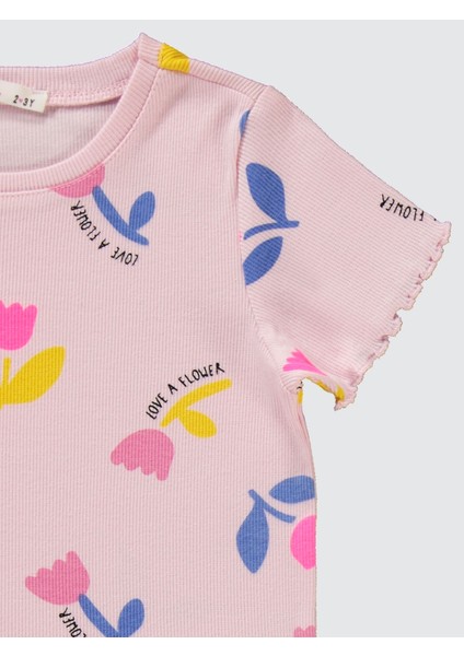 Kız Çocuk Pijama Takımı 2-5 Yaş Gül Pembe